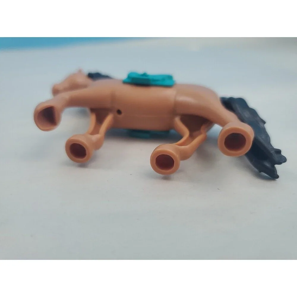 LEGO Friends Horse Figure Light Brown Black Mane Teal Saddle Animal Minifigure